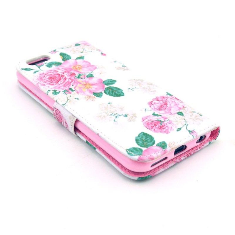 Leren Hoesje iPhone 6 / 6S Vrijheidsbloemen