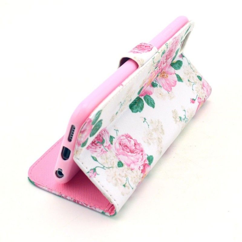 Leren Hoesje iPhone 6 / 6S Vrijheidsbloemen