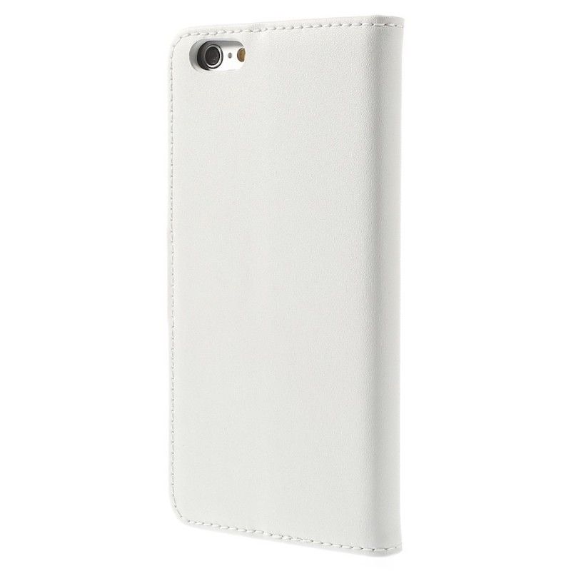 Leren Hoesje voor iPhone 6 / 6S Paars Lichtblauw Met Magneetsluiting