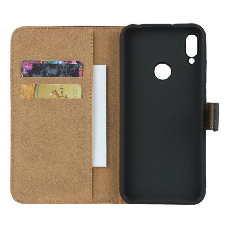 Flip Case Leren Huawei Y6 2019 Leer