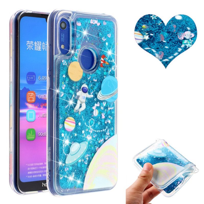 Hoesje Huawei Y6 2019 Glitter Astronaut