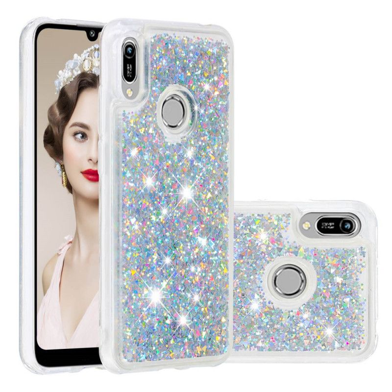 Hoesje Huawei Y6 2019 Paars Roze Pro Ik Ben Glitter