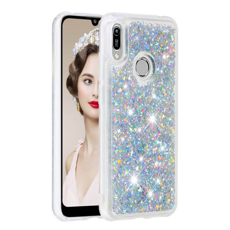 Hoesje Huawei Y6 2019 Paars Roze Pro Ik Ben Glitter