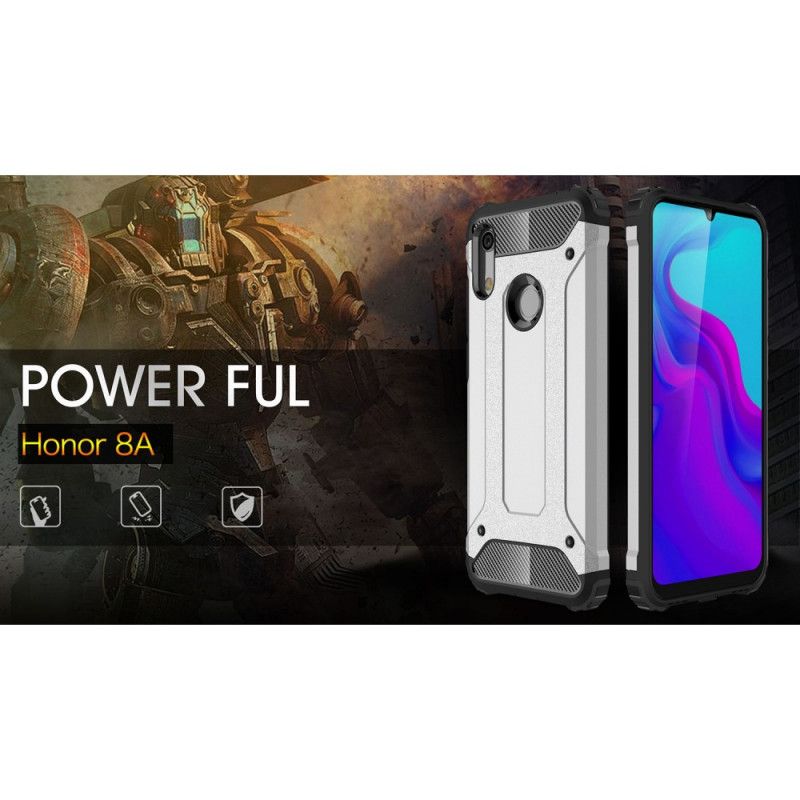 Hoesje Huawei Y6 2019 Wit Zwart Overlevende