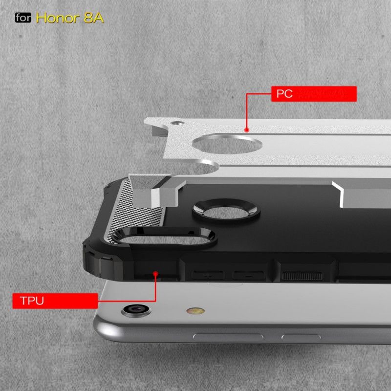 Hoesje Huawei Y6 2019 Wit Zwart Overlevende