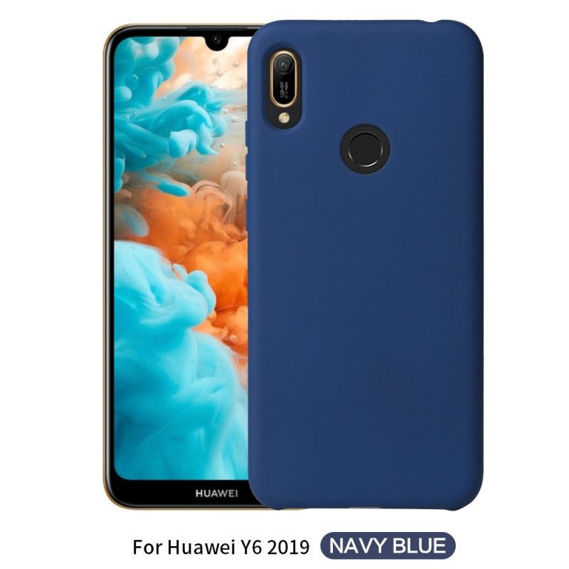 Hoesje voor Huawei Y6 2019 Donkerblauw Flexibele Howmak