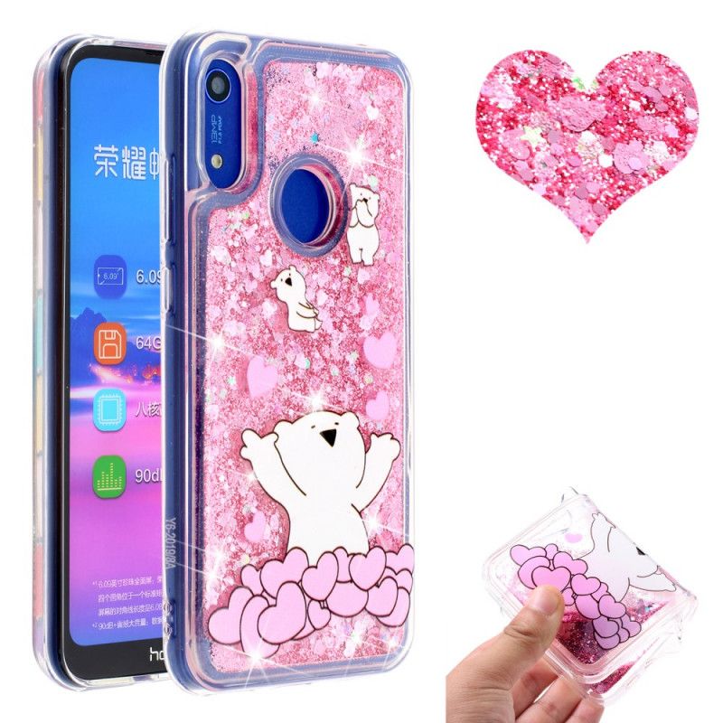 Hoesje voor Huawei Y6 2019 Glitterberen