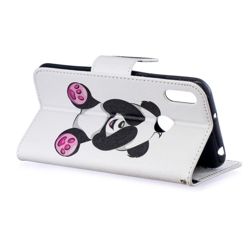 Leren Hoesje Huawei Y6 2019 Leuke Panda