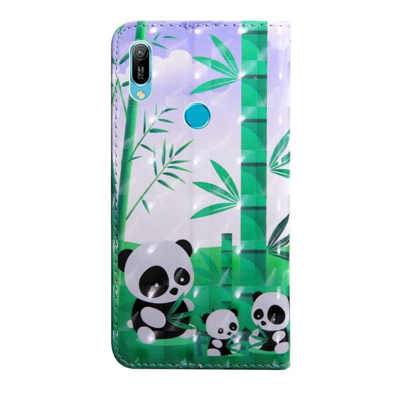 Leren Hoesje Huawei Y6 2019 Pandafamilie