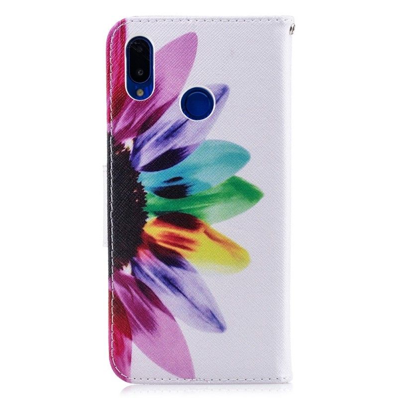 Flip Case Leren Huawei P Smart Plus Aquarelbloem