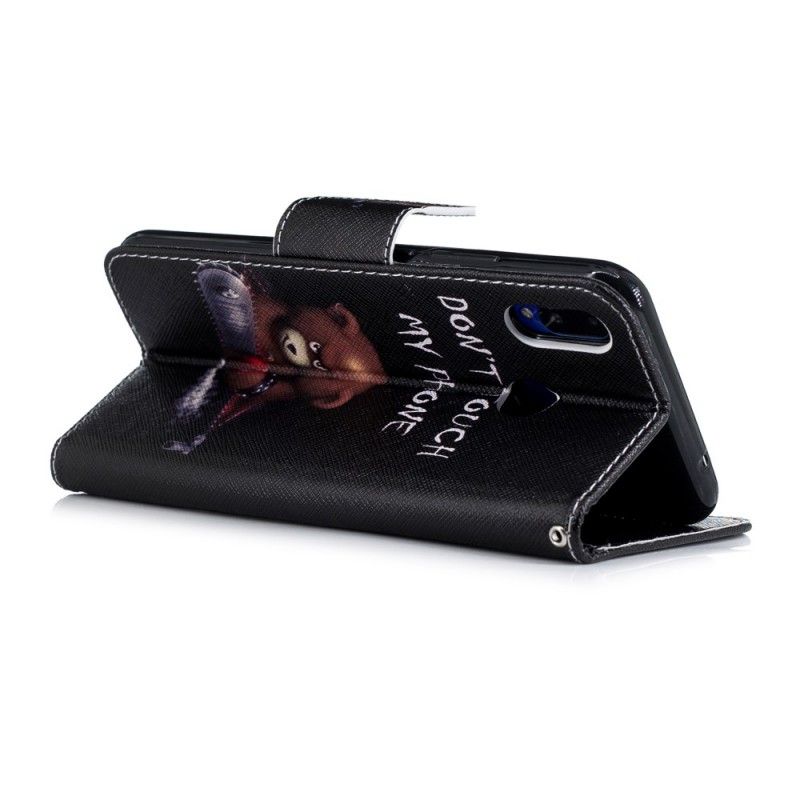 Flip Case Leren Huawei P Smart Plus Gevaarlijke Beer