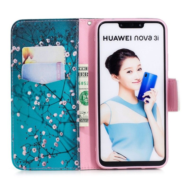 Leren Hoesje voor Huawei P Smart Plus Bloeiende Boom