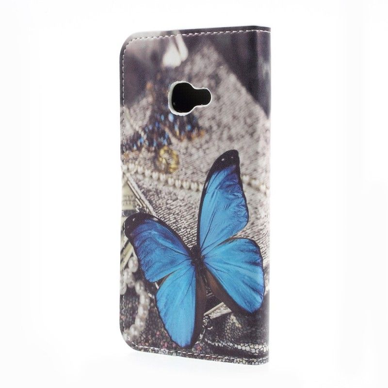 Leren Hoesje Samsung Galaxy XCover 4S / 4 Blauwe Vlinder