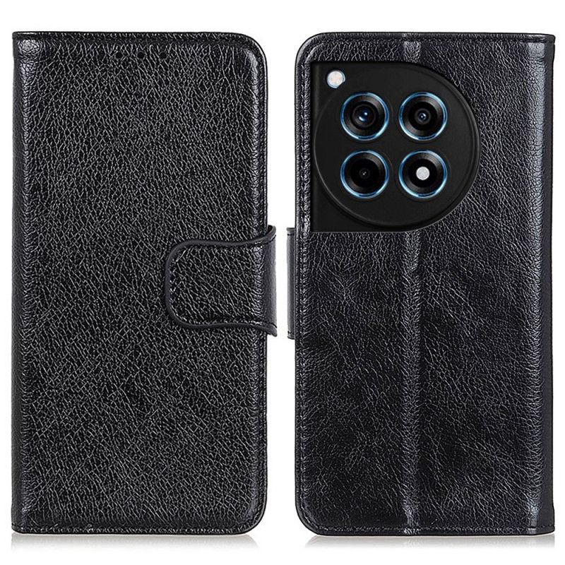 Flip Case Leren Oneplus 12r Nappatextuur