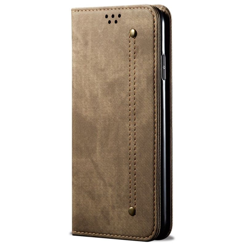 Folio-hoesje Oneplus 12r Jeansstof Bescherming Hoesje