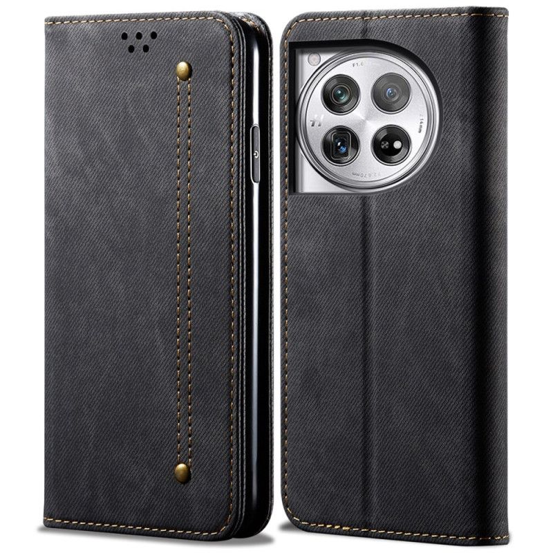 Folio-hoesje Oneplus 12r Jeansstof Bescherming Hoesje