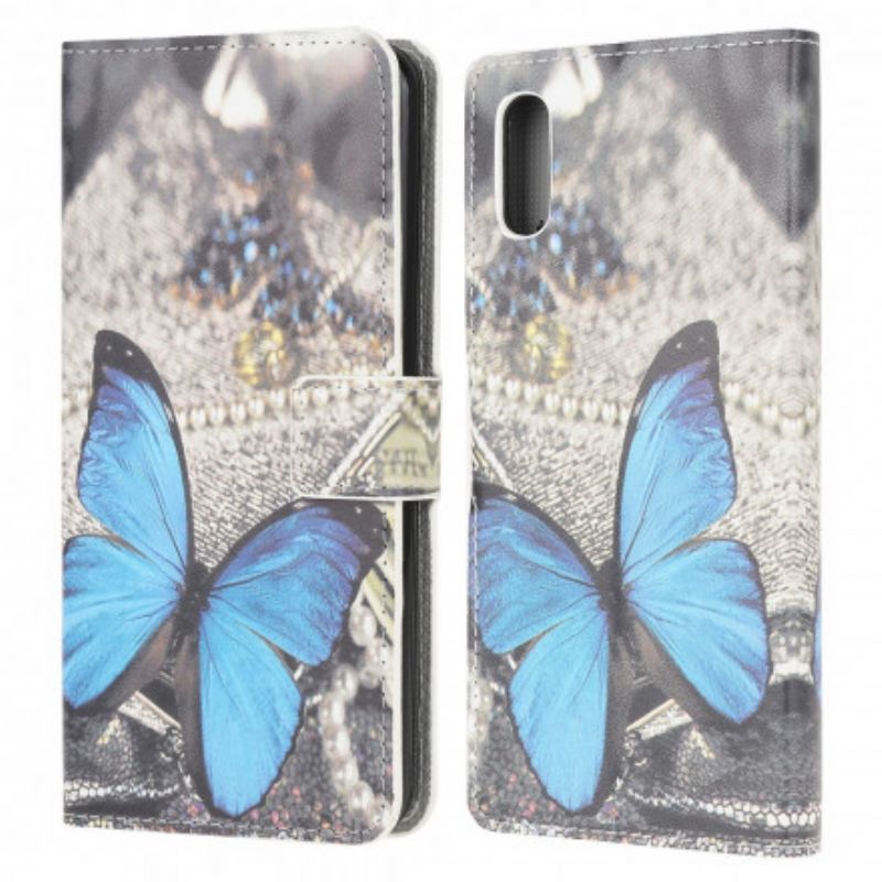 Bescherming Hoesje Samsung Galaxy Xcover 5 Blauwe Vlinder