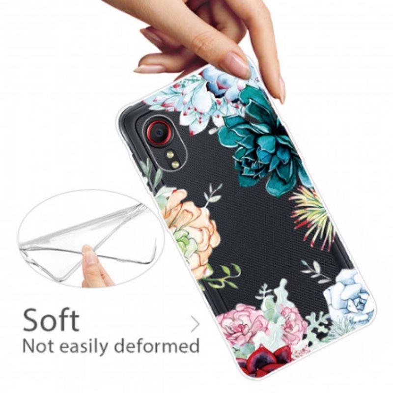 Cover Hoesje Samsung Galaxy Xcover 5 Telefoonhoesje Naadloze Aquarel Bloemen