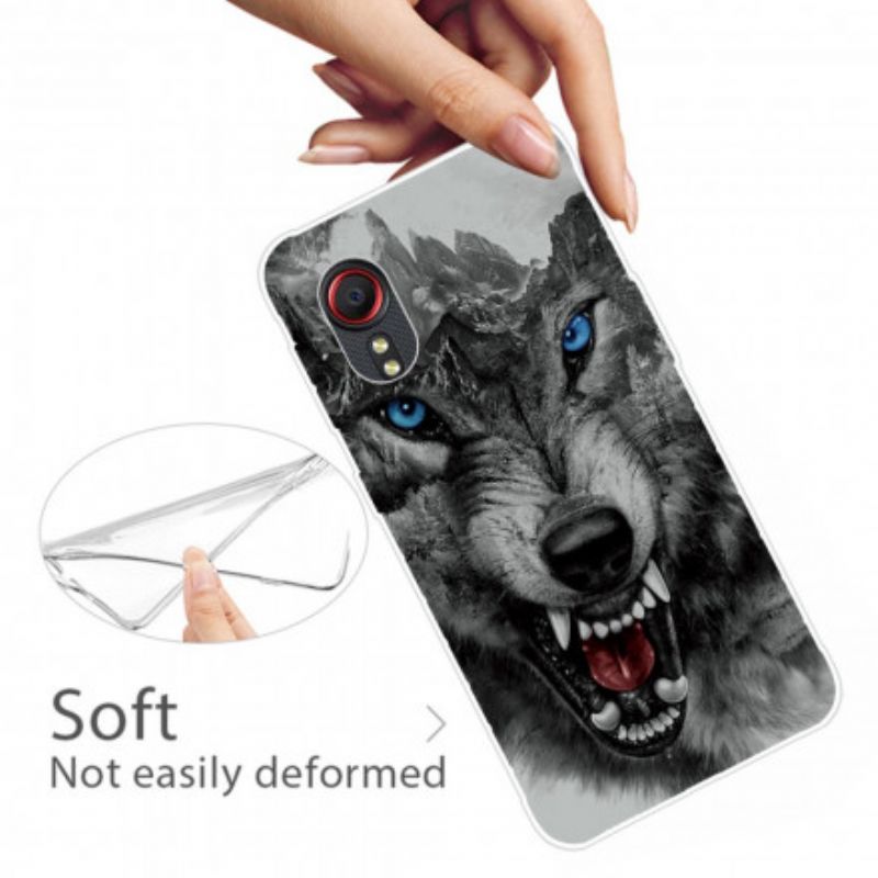 Cover Hoesje Samsung Galaxy Xcover 5 Telefoonhoesje Sublieme Wolf