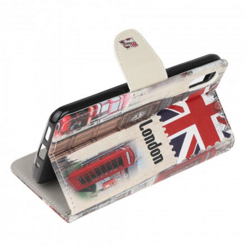 Flip Case Leren Samsung Galaxy Xcover 5 Londen Leven