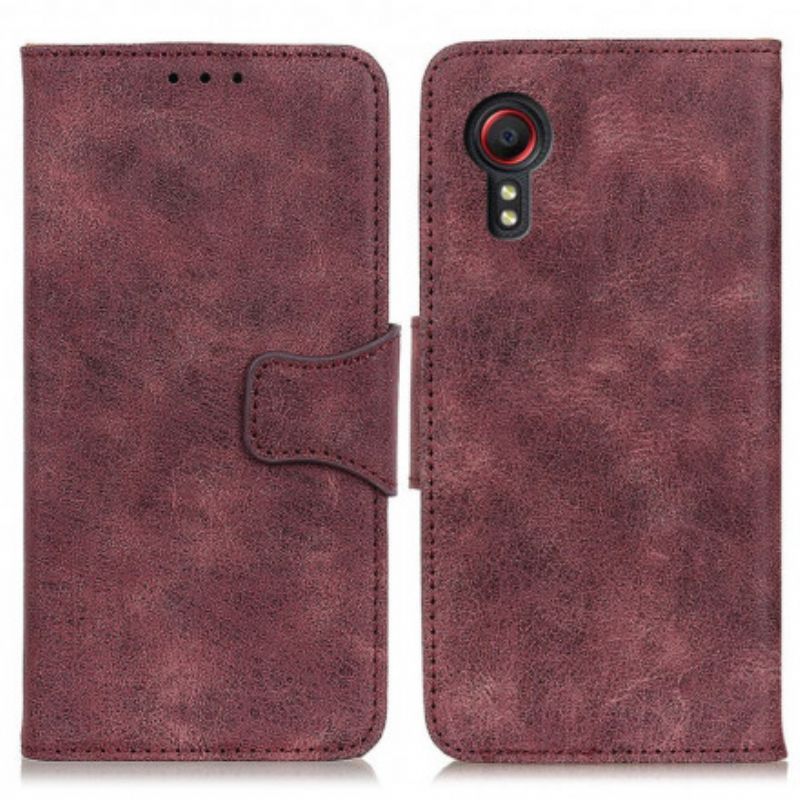 Flip Case Leren Samsung Galaxy Xcover 5 Vintage Splitleer