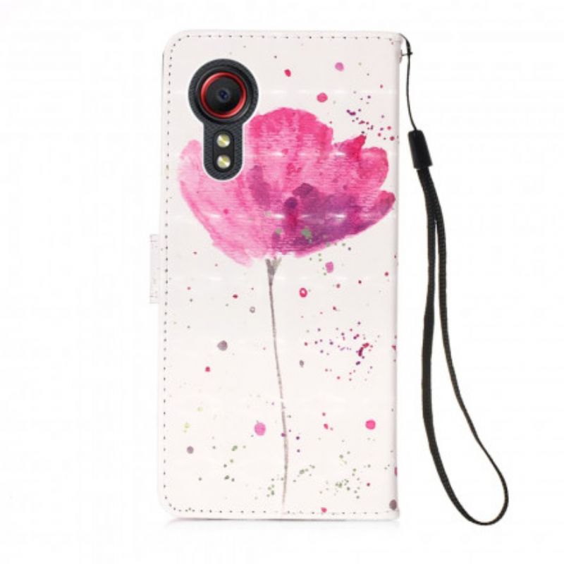 Folio-hoesje Samsung Galaxy Xcover 5 Poppy Aquarel