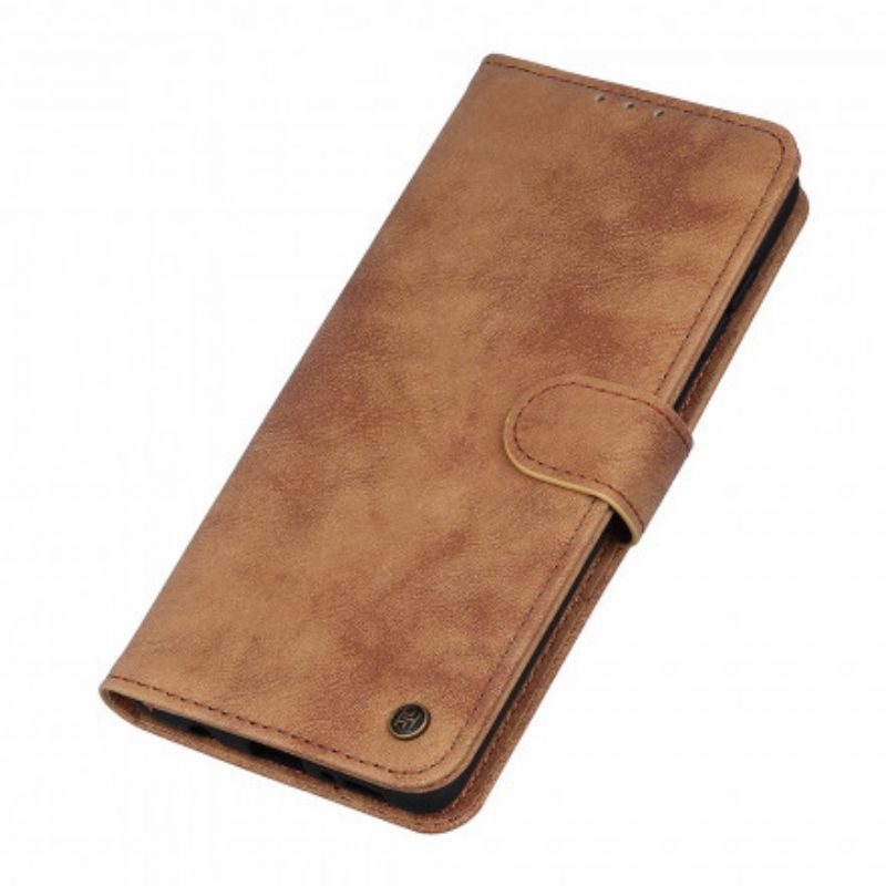 Folio-hoesje Samsung Galaxy Xcover 5 Stijl Lederen Vintage Klinknagel