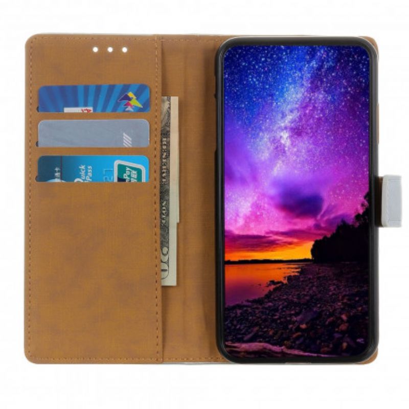 Folio-hoesje Samsung Galaxy Xcover 5 Telefoonhoesje Eenvoudig Litchi Kunstleer