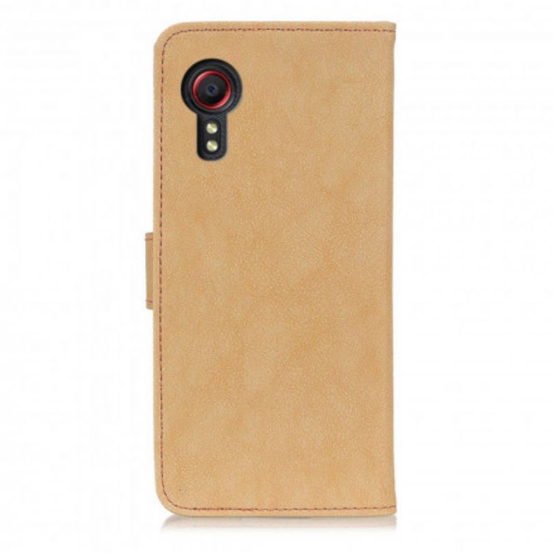 Folio-hoesje Samsung Galaxy Xcover 5 Telefoonhoesje Kunstleer Split Retro Khazneh