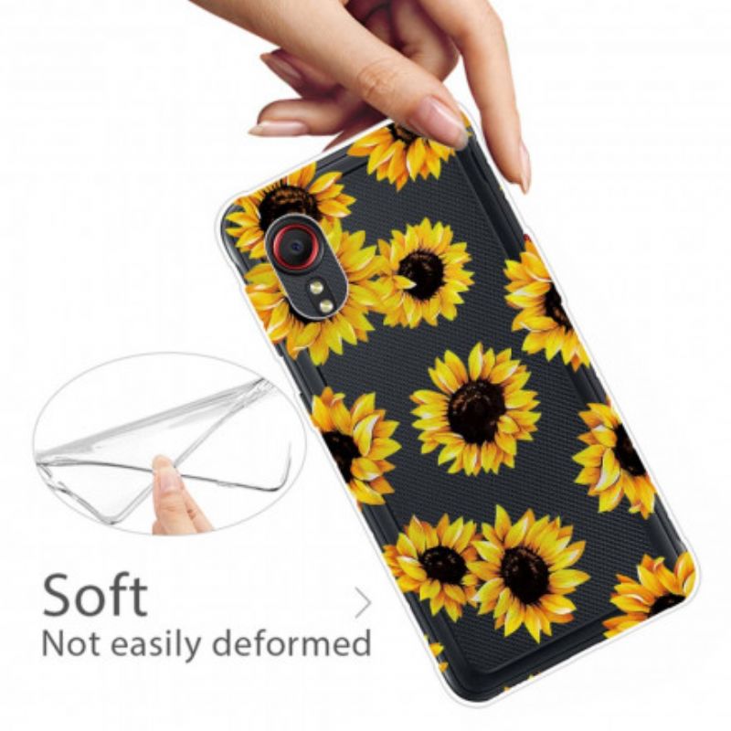 Hoesje Samsung Galaxy Xcover 5 Zonnebloemen Bescherming Hoesje