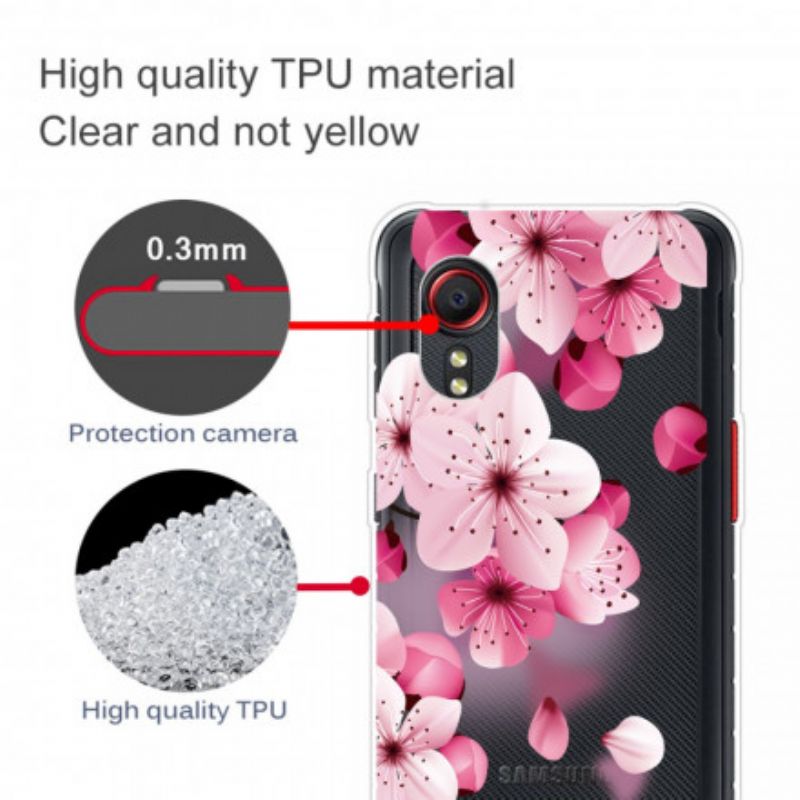 Hoesje Voor Samsung Galaxy Xcover 5 Kleine Roze Bloemen