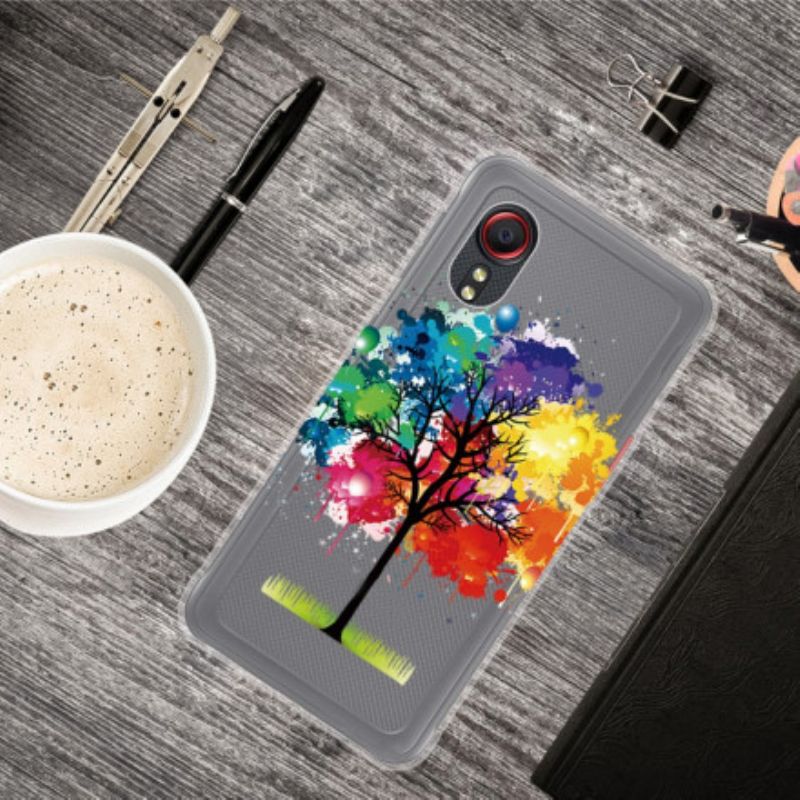 Hoesje Voor Samsung Galaxy Xcover 5 Transparante Aquarelboom