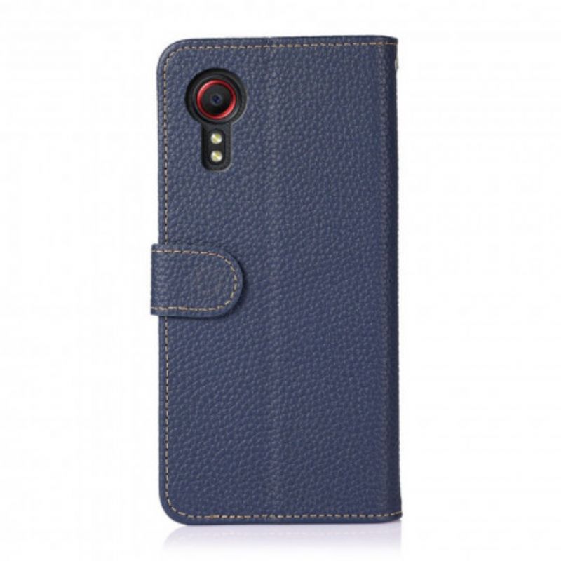 Leren Hoesje Samsung Galaxy Xcover 5 Khazneh Lychee Leer