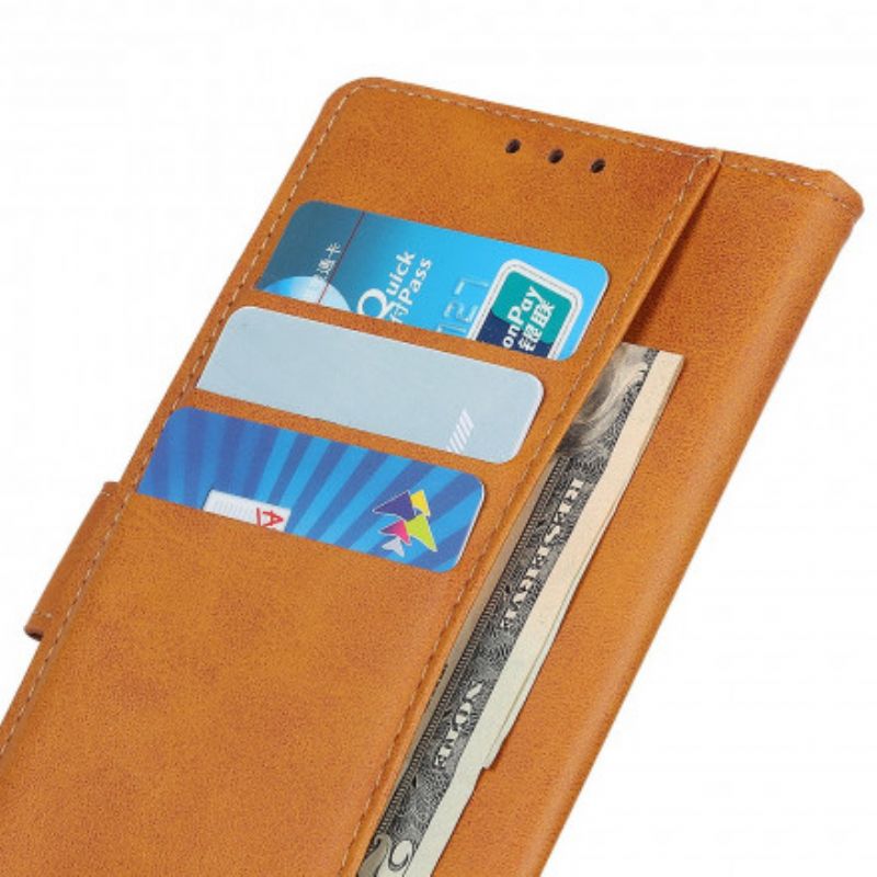 Leren Hoesje Samsung Galaxy Xcover 5 Retro Mat Leereffect Bescherming Hoesje