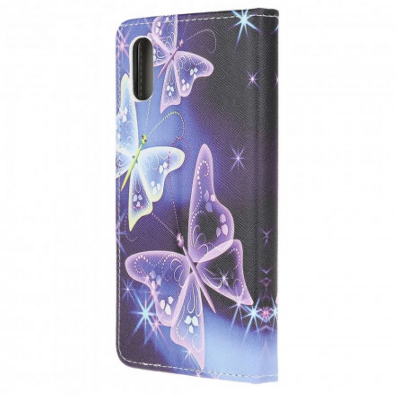 Leren Hoesje Samsung Galaxy Xcover 5 Soevereine Vlinders Bescherming Hoesje