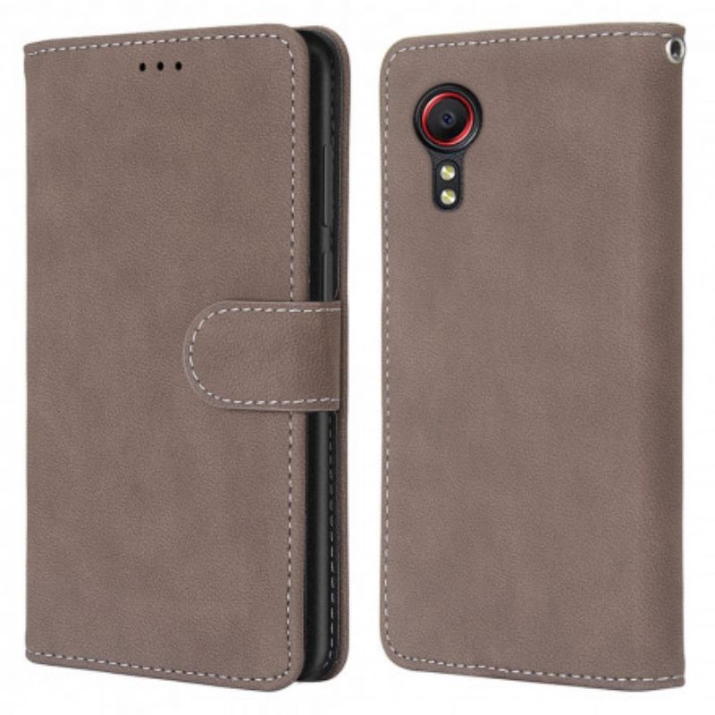 Leren Hoesje Samsung Galaxy Xcover 5 Stijl Lederen Vintage Couture Bescherming Hoesje