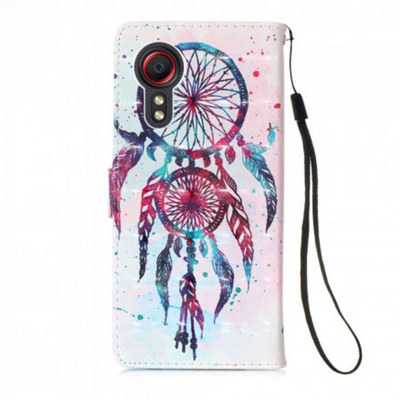 Leren Hoesje Voor Samsung Galaxy Xcover 5 Aquarel Dromenvanger