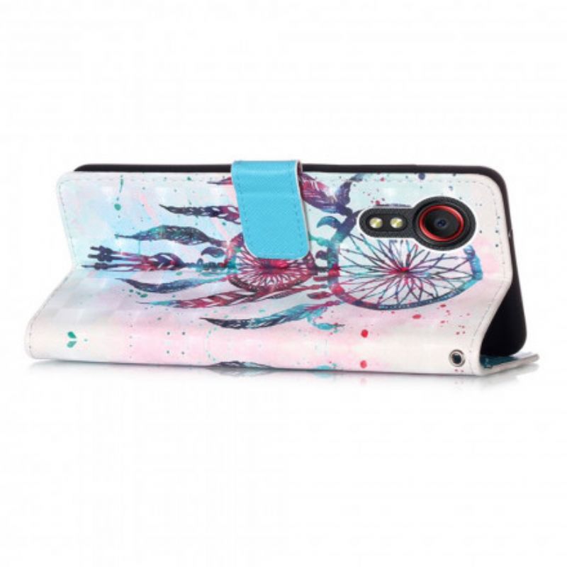 Leren Hoesje Voor Samsung Galaxy Xcover 5 Aquarel Dromenvanger