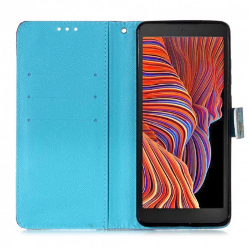 Leren Hoesje Voor Samsung Galaxy Xcover 5 Aquarel Dromenvanger