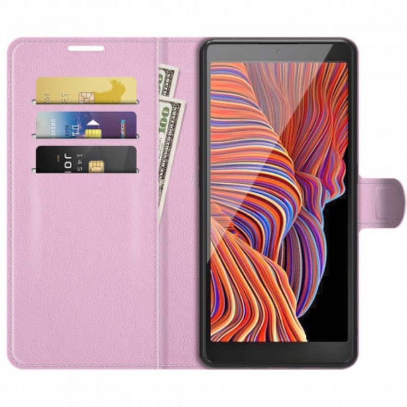 Leren Hoesje Voor Samsung Galaxy Xcover 5 Klassiek Kunstleer