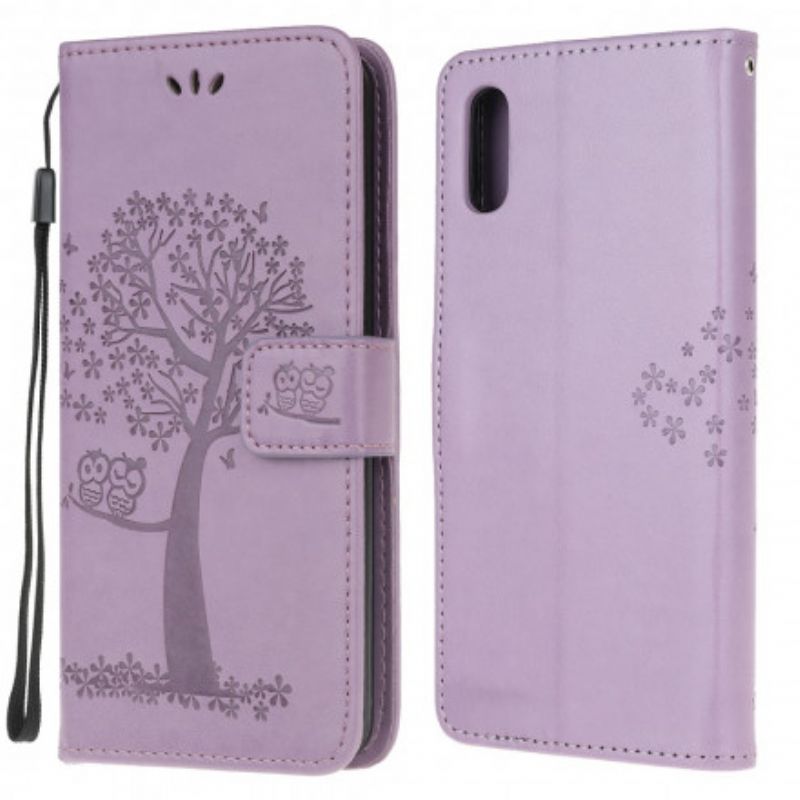 Leren Hoesje Voor Samsung Galaxy Xcover 5 String Boom En Uilen