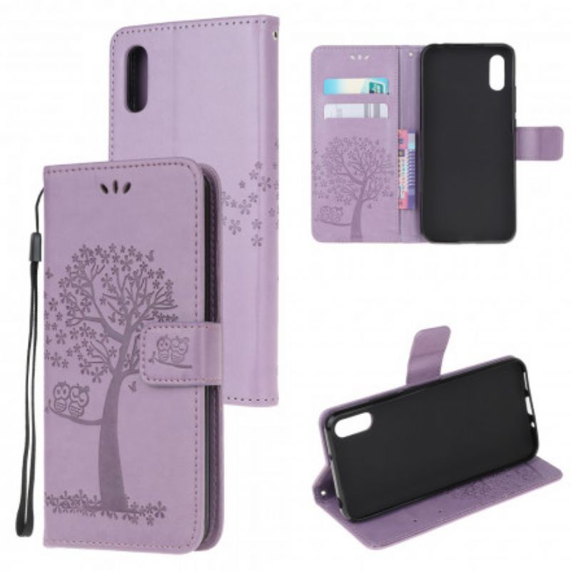 Leren Hoesje Voor Samsung Galaxy Xcover 5 String Boom En Uilen