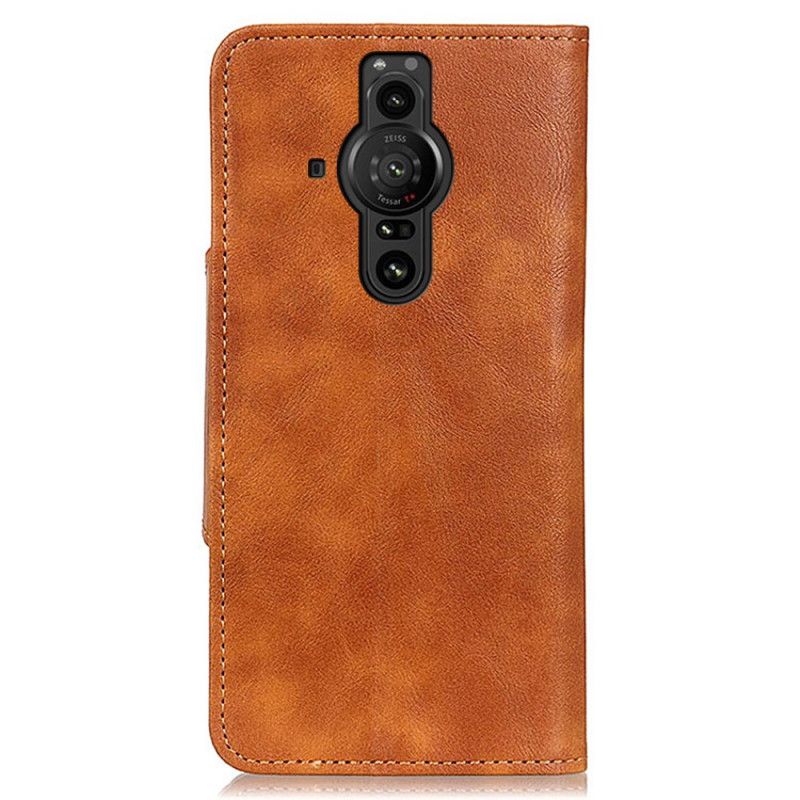 Flip Case Leren Sony Xperia Pro-i Kunstleer Decoratieve Knoop