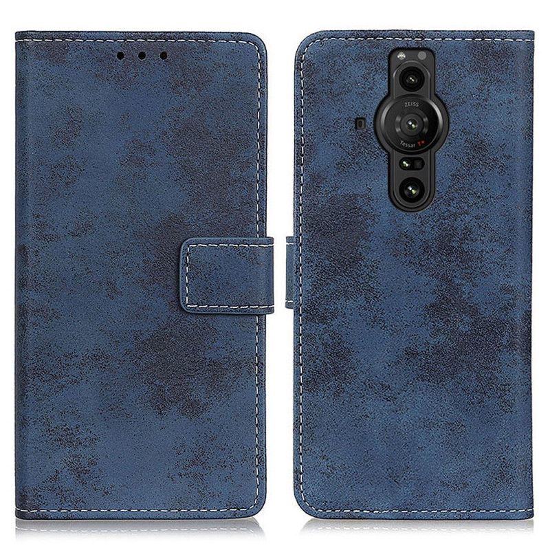 Leren Hoesje Sony Xperia Pro-i Vintage Leereffect Bescherming Hoesje