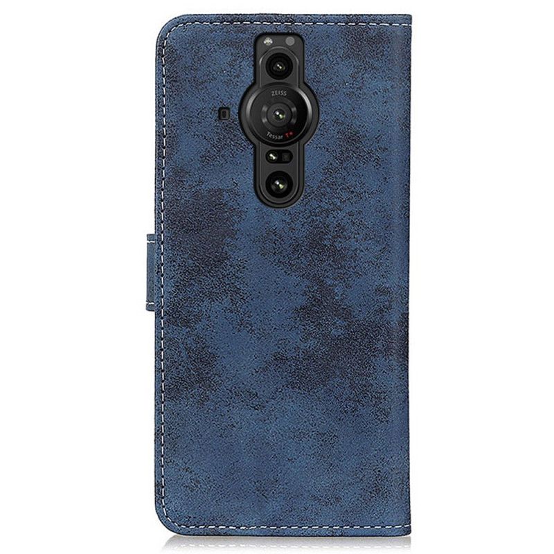 Leren Hoesje Sony Xperia Pro-i Vintage Leereffect Bescherming Hoesje