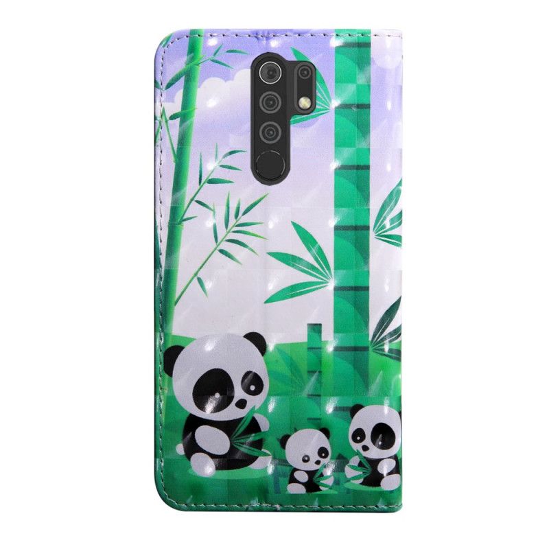 Bescherming Hoesje Xiaomi Redmi 9 Telefoonhoesje Pandafamilie