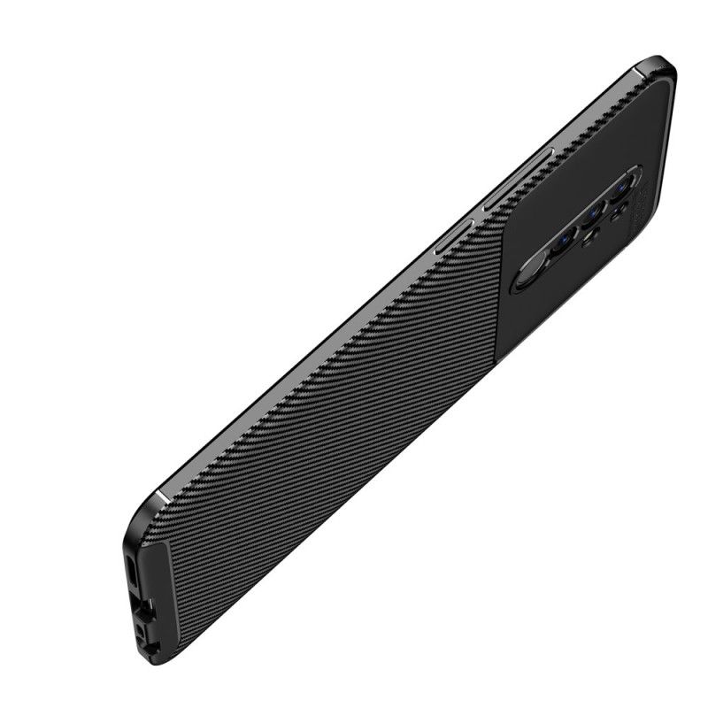 Case Hoesje Xiaomi Redmi 9 Donkerblauw Zwart Telefoonhoesje Flexibele Koolstofvezel