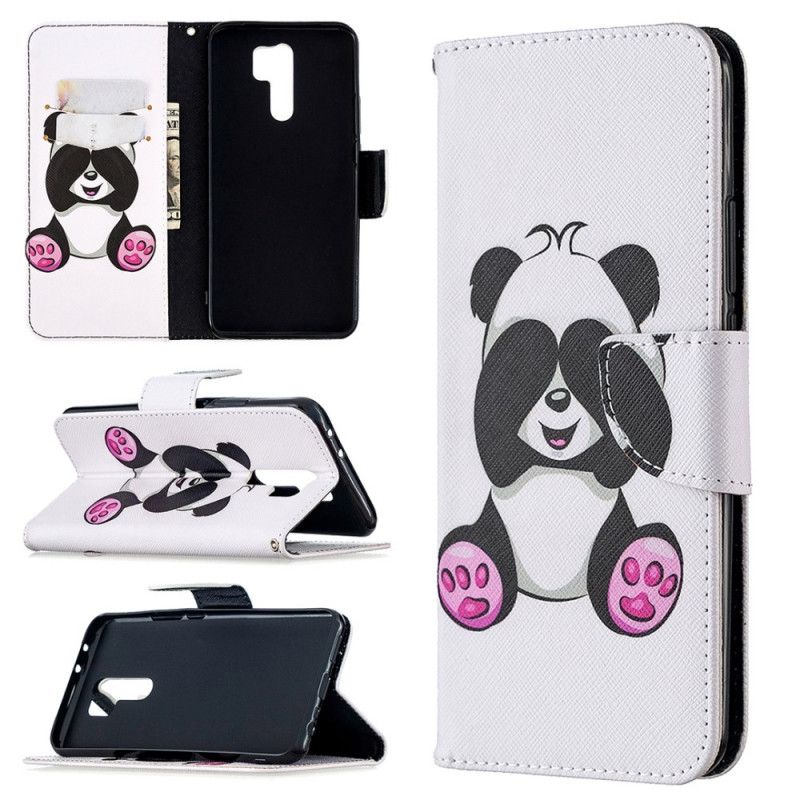 Cover Folio-hoesje Xiaomi Redmi 9 Telefoonhoesje Leuke Panda