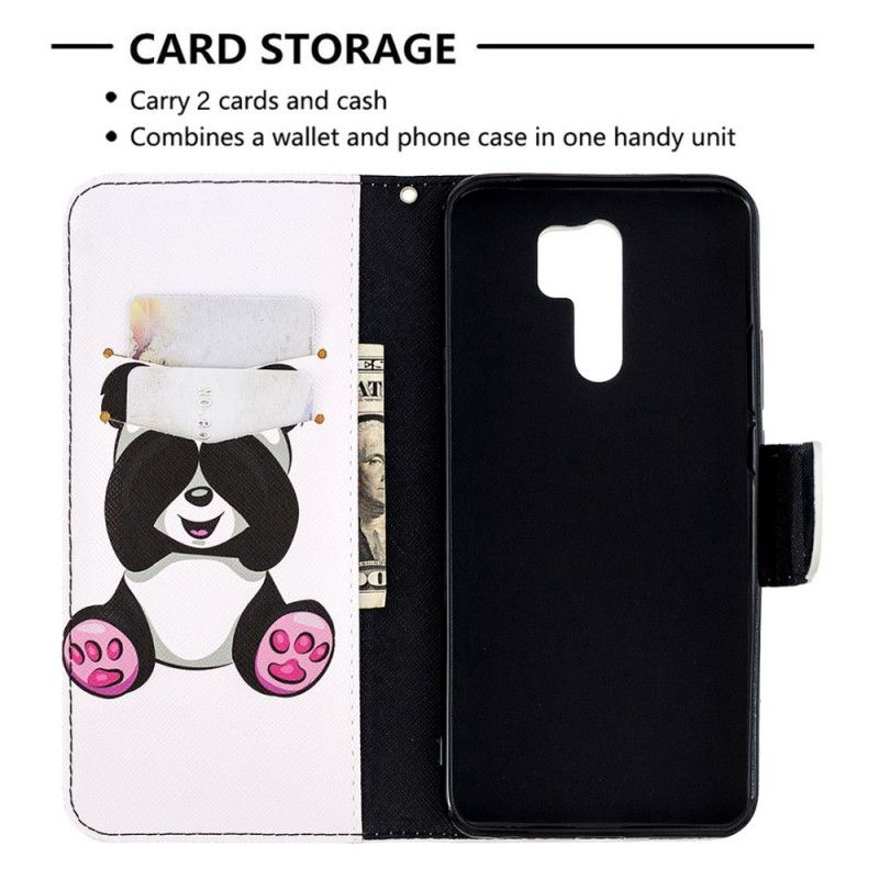 Cover Folio-hoesje Xiaomi Redmi 9 Telefoonhoesje Leuke Panda