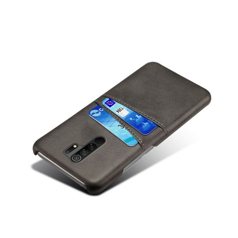 Cover Hoesje Xiaomi Redmi 9 Grijs Zwart Telefoonhoesje Kaarthouder